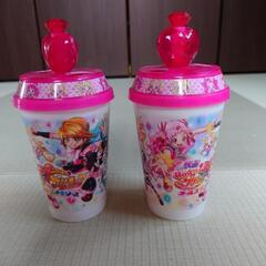 プリキュアの飲み物入れ