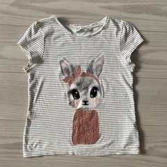 〈H&M〉うさぎTシャツEUR122/128