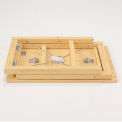 美品/ 無印パイン材テーブル・折りたたみ式の画像