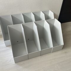【ファイルワゴン】と【無印良品のファイルボックス×9点】の画像