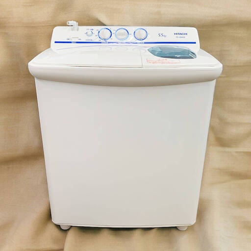 24C213_ジC HITACHI 日立 2槽式洗濯機 PS-55AS2 5.5kg 2019年製 中古【来店引取歓迎】