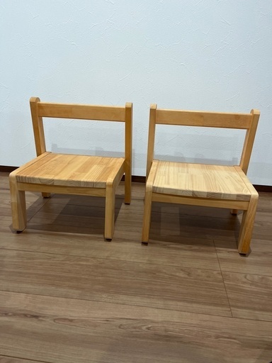 【処分】木製キッズ椅子