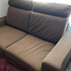 最終値下げ☆無印良品☆ソファー2シーターワイドアームヘッドレスト付の画像