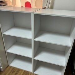 白のカラーボックス2台まとめて