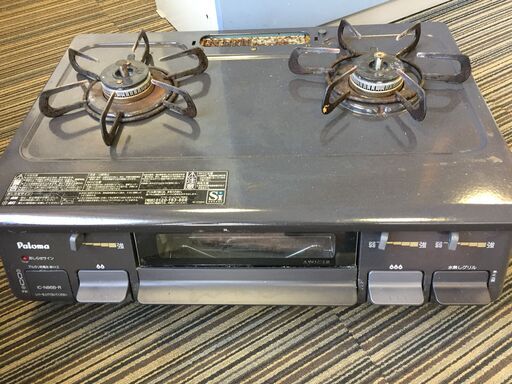♪ 【早めの引取希望】パロマ 都市ガス用 ガステーブル 2口ガスコンロ 中古 キッチン 家電 (NF240407) 360-297
