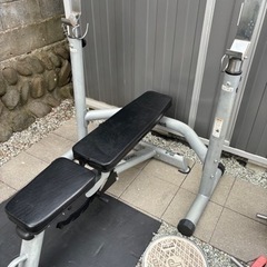 ファイティングロード60キロセット　ベンチ　シャフト台　シャフト1本　ダンベル2本　トレーニング　の画像