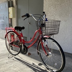 自転車26インチ　赤の画像