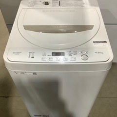 SHARP 4.5kg 全自動洗濯機 ES-GE4D-C 2019年製