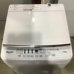 Hisense 5.5kg 全自動洗濯機　HW-G55B-W 2021年製