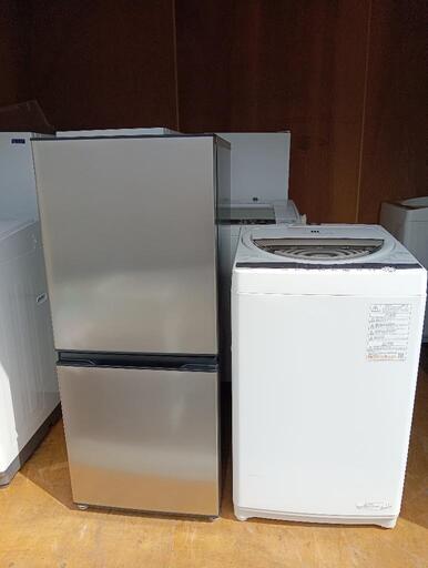 【セット27】【高年式セット】23区配送無料　冷蔵庫アクア135L＋洗濯機東芝６kg