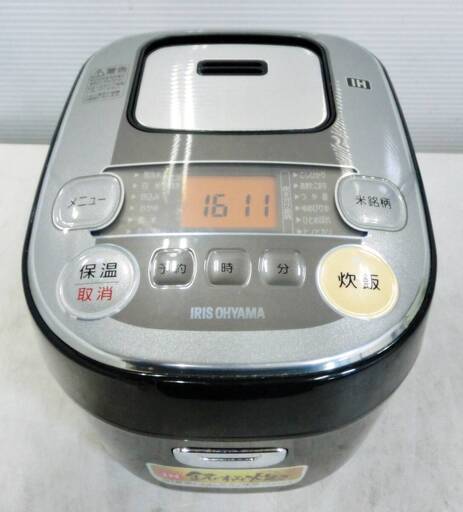 アイリスオーヤマ　IH　炊飯器　RC-IB30　動作良好　3合炊き　銘柄炊き分け機能　大火力　ブラック
