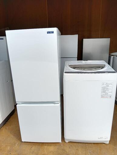 【セット28】【2021年製セット】23区配送無料　冷蔵庫ヤマダセレクト156L＋洗濯機東芝６kg
