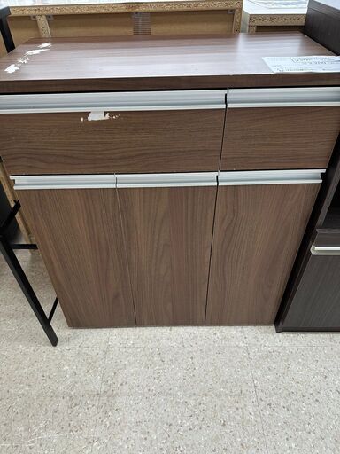 ★ジモティ割あり★ アイリスオーヤマ キッチンカウンター 茶 H81.5×D35.5×W70.5 クリーニング済み TJ5206