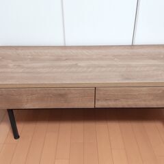 [幅120] 国産リビングテーブル（シャビーナチュラル) スチー...