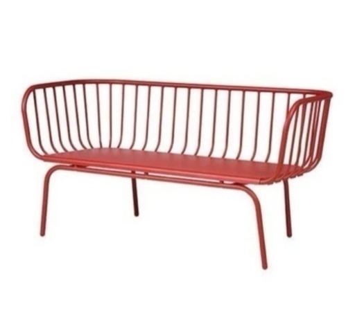 IKEA 野外ベンチ　赤