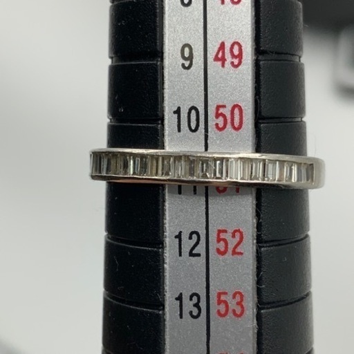 売り切れました。pt900 プラチナ900 ハーフエタニティ　バゲットダイヤ　1.5g ダイヤ　0.3ct