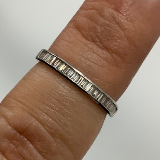売り切れました。pt900 プラチナ900 ハーフエタニティ　バゲットダイヤ　1.5g ダイヤ　0.3ct