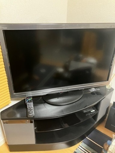 値下げ！37型テレビ　Panasonic ウーファー付きテレビ台セット
