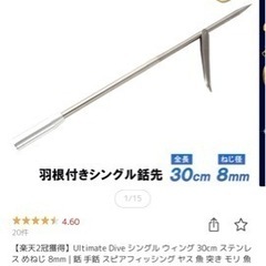 スピアフィッシング　片羽根式手銛