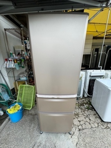 【リサイクルサービス八光】2018年製　三菱電機   [冷蔵庫 (370L・右開き) 3ドア シャンパンピンク]MR-C37C-P