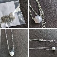 ゴールド/フェイクパールネックレス（新品）の画像