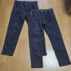 GU ジーパン  ブラック 2枚  メンズ