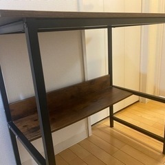 【受渡予定者決まりました】PCデスク　ダークブラウンの画像