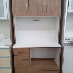 ☆ジモティ割あり☆ レンジボード ブラウン H189×D45×W88 クリーニング