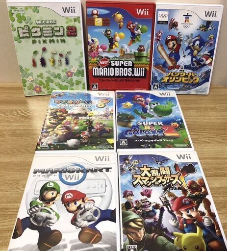 wii 本体＋ソフト＋ヌンチャク＋＋ハンドルなど色々セット