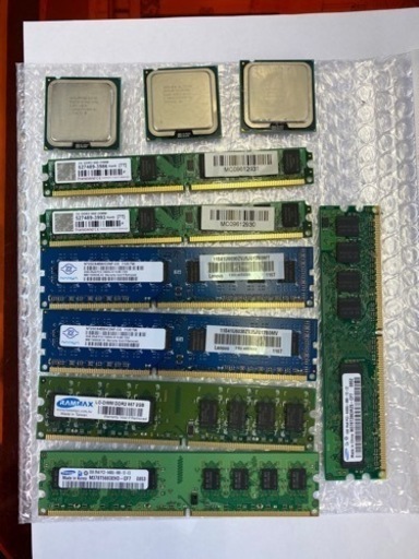 パソコン PCパーツ　メモリ×7 CPU×3
