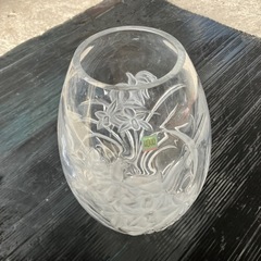 契約中　HOYA クリスタル花瓶音符