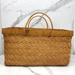 【レガストック川崎店】 竹かご　竹籠　市場かご　買物カゴ　バスケット