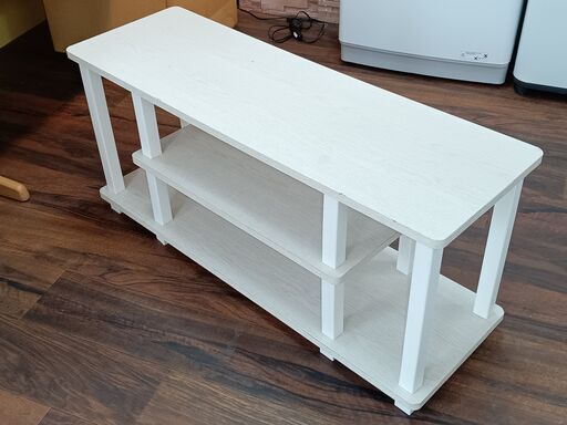 テレビボード　ホワイト　サイズ（約）幅90㎝×奥30cm×高41㎝　　■近隣配送無料 買取GO‼　栄和店