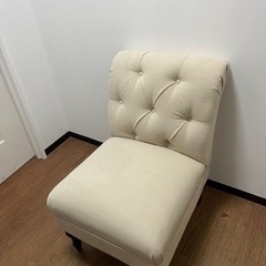 家具 ソファ 1人用ソファ ホワイト 布 ファブリックの画像