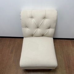 家具 ソファ 1人用ソファ ホワイト 布 ファブリックの画像