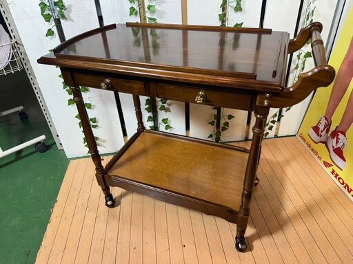 【愛品館八千代店】カリモク　コロニアルシリーズ　キッチンワゴン引出付