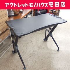 ゲーミングデスク 幅100cm ブラック系 机 パソコンデスク ...