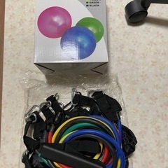 トレーニングチューブ＆バランスボールの画像