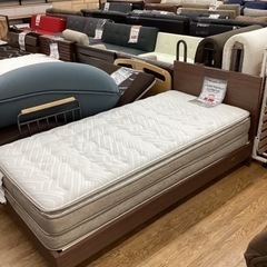 KD-18【新入荷　リサイクル品】ニトリ　N-SLEEP ダブルマットレス　シングルベッド　ブラウン