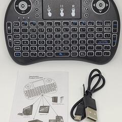 ミニキーボード Wi-Fi 2.4GHz タッチパッド 充電式 バックライト搭載の画像