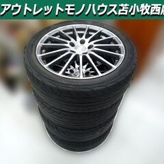 タイヤ付き アルミ 4本セット ECO FORME 18インチ 7J 5穴 PCD 114.3 IS53 中古 225/45R18 苫小牧西店