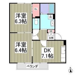 🌺🌺(2DK)✨初期費用8万円キャンペーン中✨家賃1ヶ月無料✨敷金礼金0円😁👌審査通過率◎ご相談ください🌺🌺東武鉄道桐生線「赤城」駅 徒歩5分 - みどり市