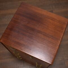 【ヤ取終了9/13】≪zyt1433ジ≫ 昭和レトロ 小箪笥 幅50cm 6段 6杯+片開き 整理箪笥/チェスト/和風/和モダン/日本/和洋折衷 60310-10+の画像