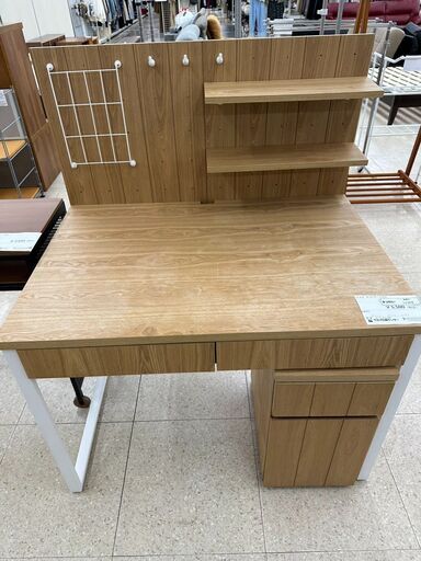 ★ジモティ割あり★  デスク ライトブラウン H122×D71.5×W99.5 クリーニング済み TJ5216