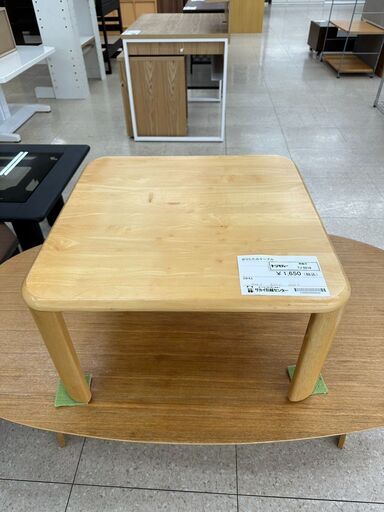★ジモティ割あり★ ニトリ 折り畳みテーブル ライトブラウン H34×D60×W60 クリーニング済み TJ5219