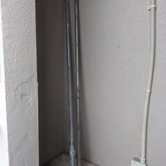 中古 アンテナ マスト パイプ φ31.8ｘ1.8m 2本　マスト接続金具 φ32mm用 1個　関東の方 引取り歓迎の画像