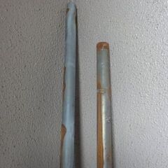 中古 アンテナ マスト パイプ φ31.8ｘ1.8m 2本　マスト接続金具 φ32mm用 1個　関東の方 引取り歓迎の画像