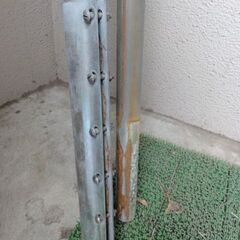 中古 アンテナ マスト パイプ φ31.8ｘ1.8m 2本　マスト接続金具 φ32mm用 1個　関東の方 引取り歓迎の画像