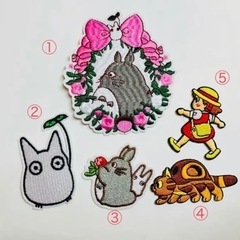となりのトトロ　アイロンワッペン　5枚セット　入園　入学　グッズ　かわいい　の画像