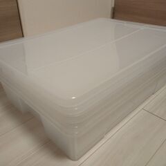 IKEA イケア SAMLA サムラ ふた付きボックス 透明 (...